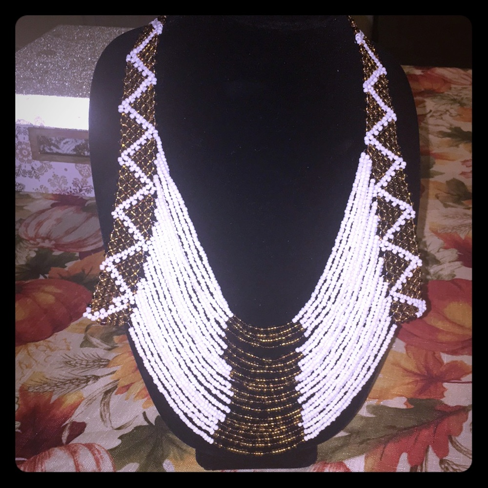 Hand Crafted Beaded Necklace Piece
